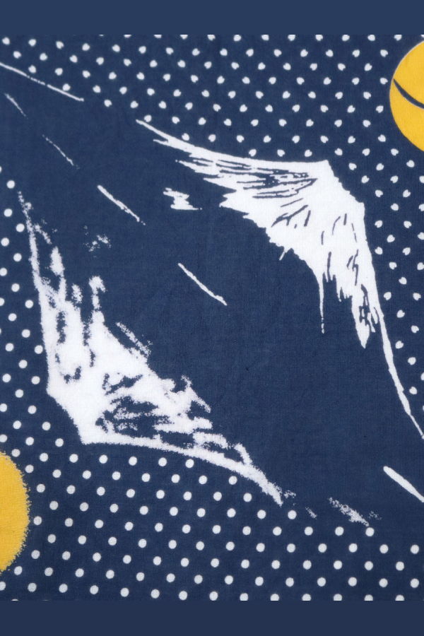 Kapital Fastcolor Selvedge Bandanna (Mirrored Fuji Profile Rainbowy)