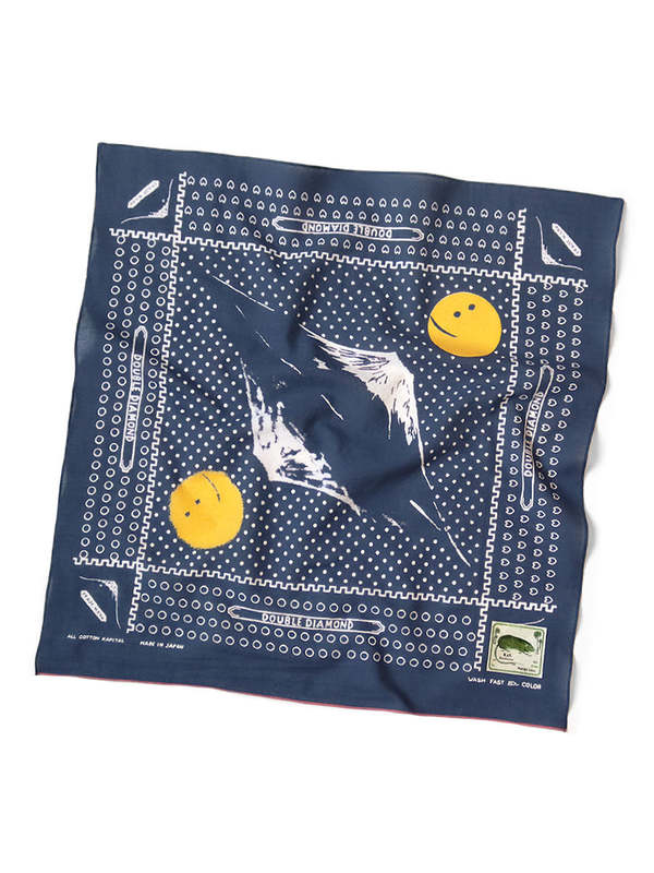 Kapital Fastcolor Selvedge Bandanna (Mirrored Fuji Profile Rainbowy)