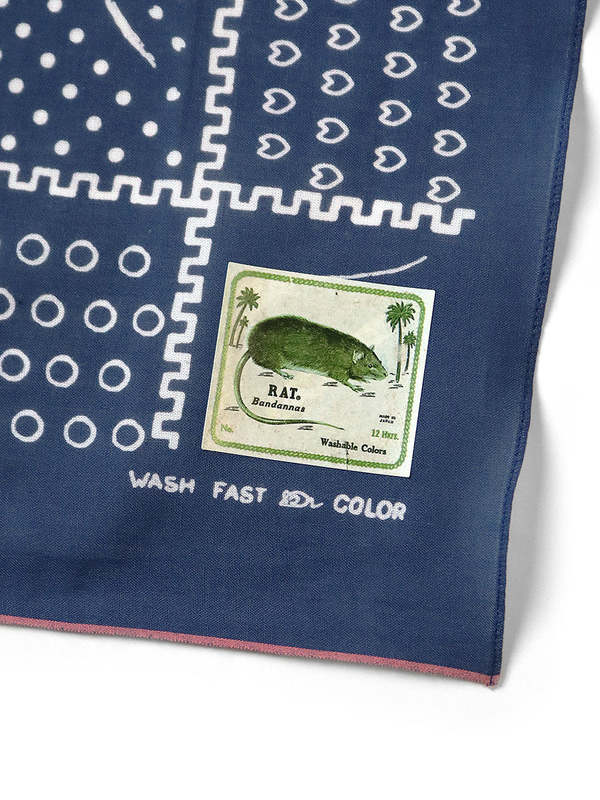 Kapital Fastcolor Selvedge Bandanna (Mirrored Fuji Profile Rainbowy)