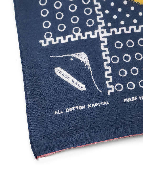 Kapital Fastcolor Selvedge Bandanna (Mirrored Fuji Profile Rainbowy)