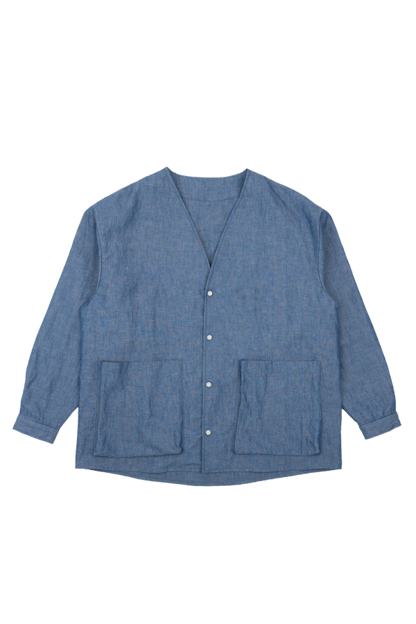 Naked & Famous Wise Guy Linen Blend Denim Shirt