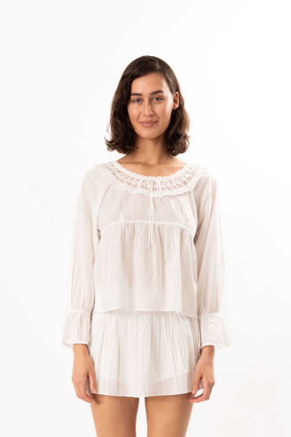 Posse Danielle Blouse - Vintage White