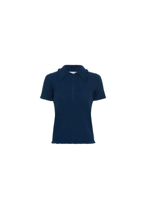 Molli Extra Textured Polo - Blueberry