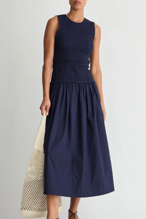 Apiece Apart Siempre Tank Maxi Dress - Midnight