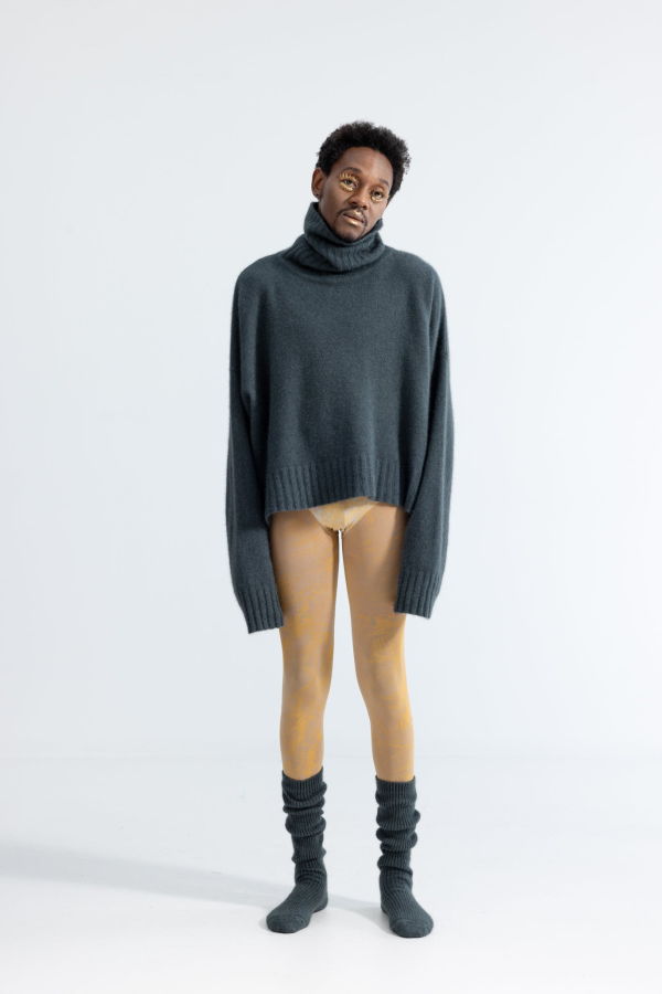 Lela Jacobs U Turtle Crop Top - Midnight