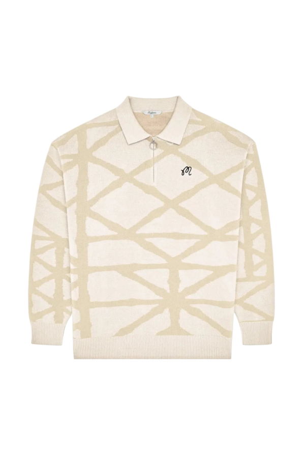 MALBON GOLF Verdant Sweater - Cream