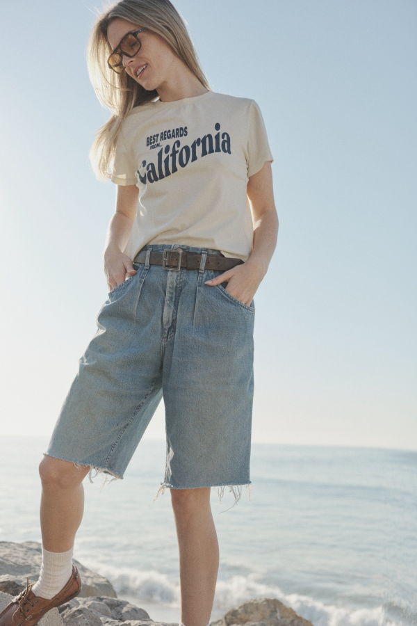 Best Regards The California Postcard Souvenir T-Shirt - Vintage White