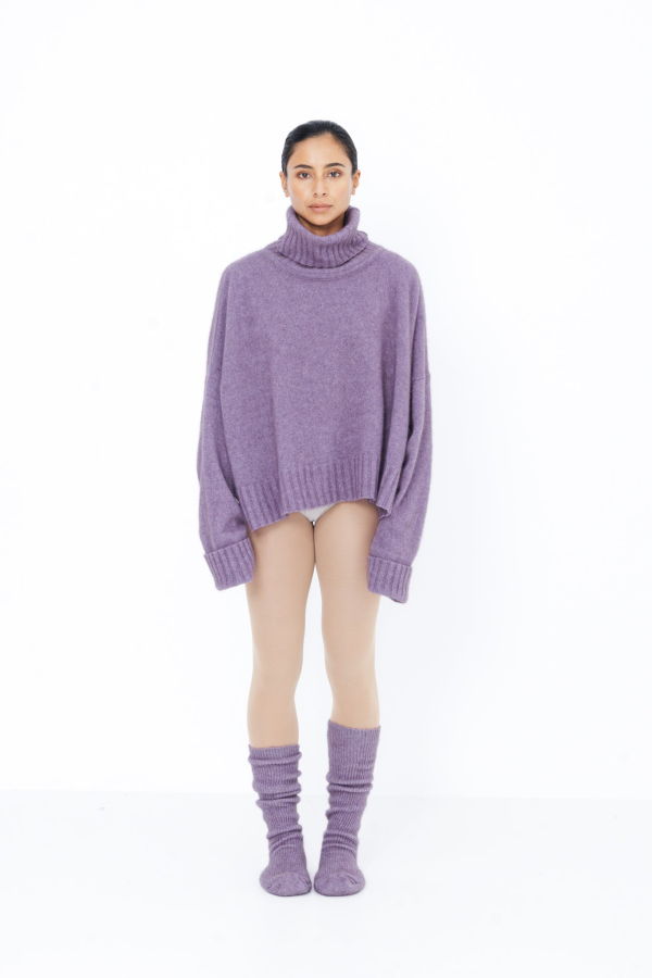 Lela Jacobs U Turtle Crop Jumper - Natural