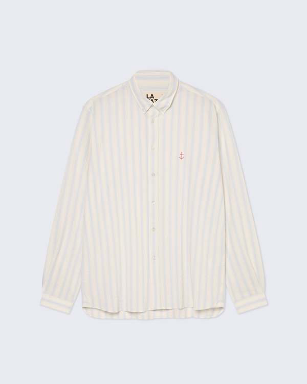 La Paz Teles Shirt - Pale Blue Stripe