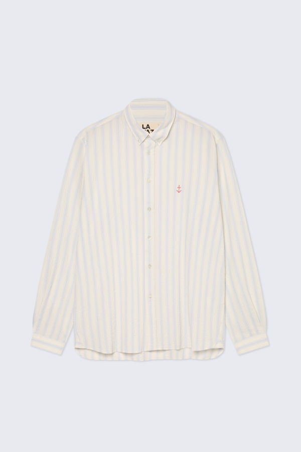 La Paz Teles Shirt - Pale Blue Stripe