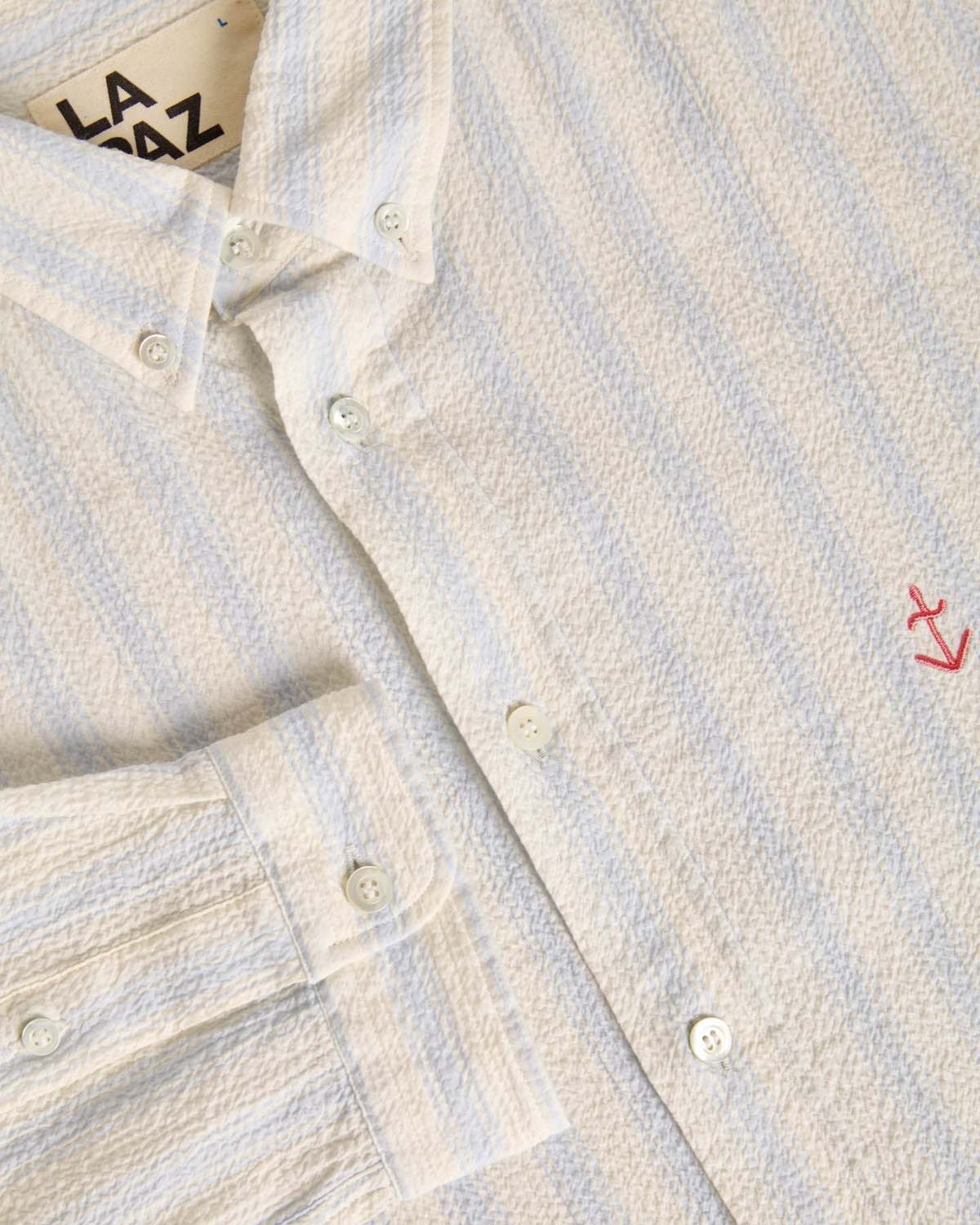 La Paz Teles Shirt - Pale Blue Stripe - Image 3 of 5