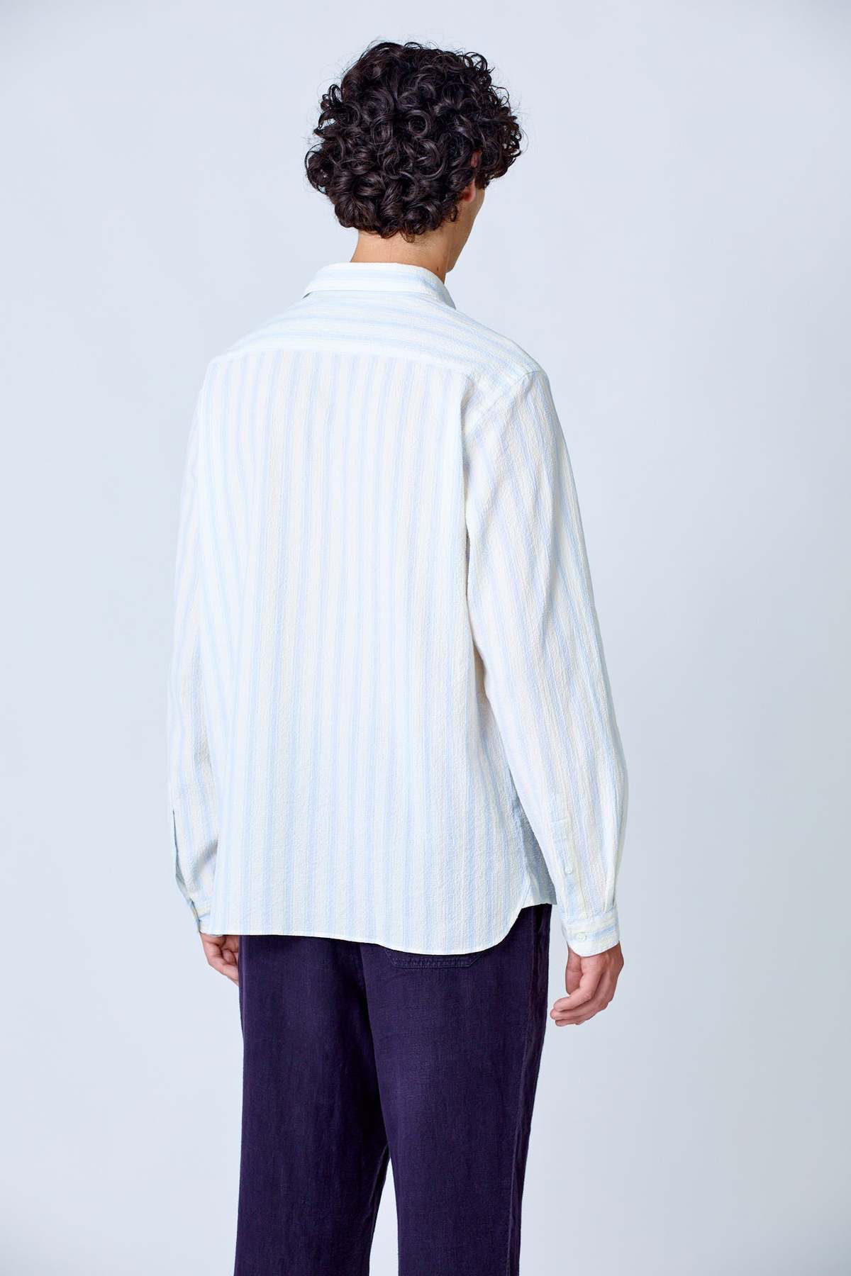 La Paz Teles Shirt - Pale Blue Stripe - Image 5 of 5