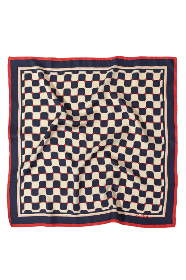 Lost Pattern Checkerboard Silk Scarf