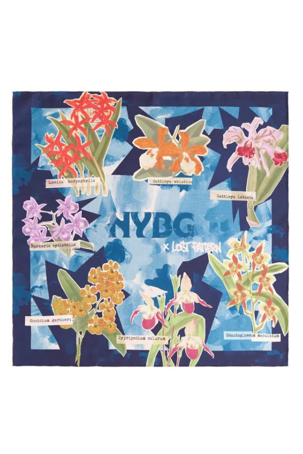 Lost Pattern Orchid On the Block Silk Scarf