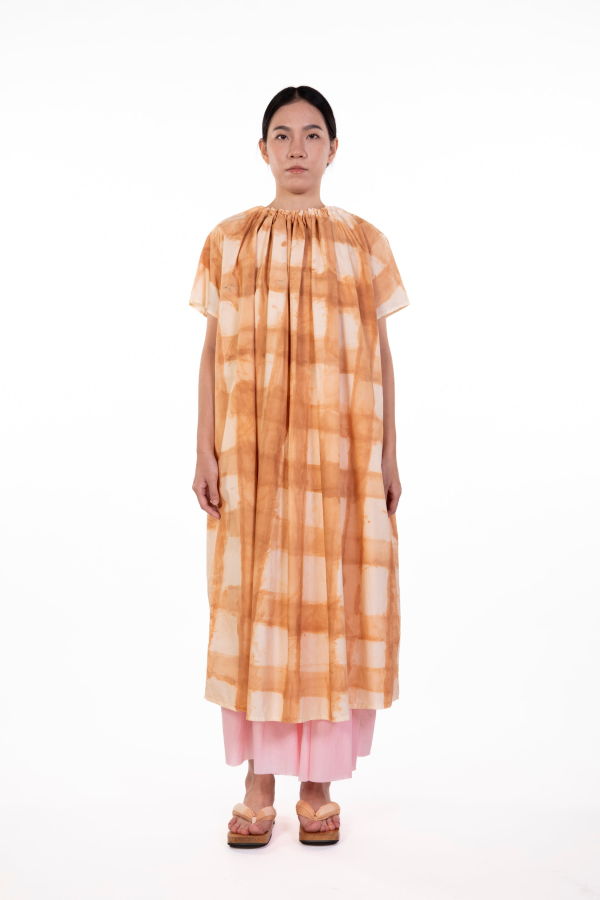 ATEM Yell Dress - Warm Caramel/Cream