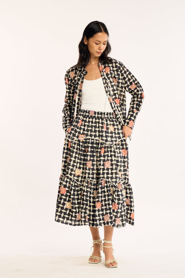 RUJUTA SHETH Moss Skirt | Atlas Floral