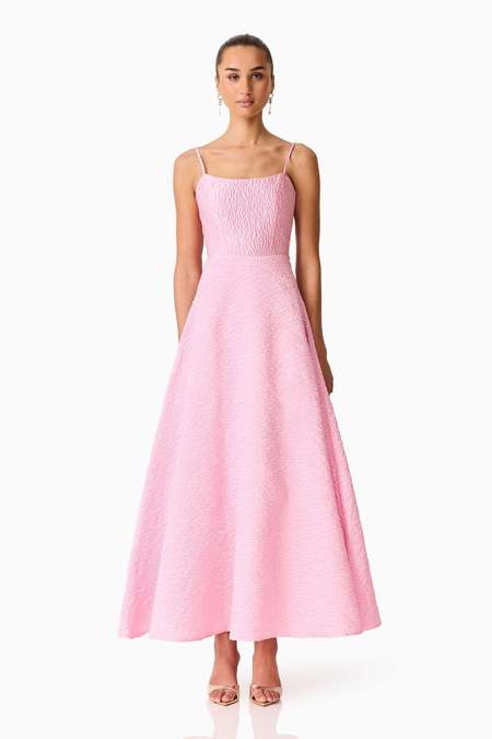 white christmas dresses Helena Strapless Midi Dress In White main image 1
