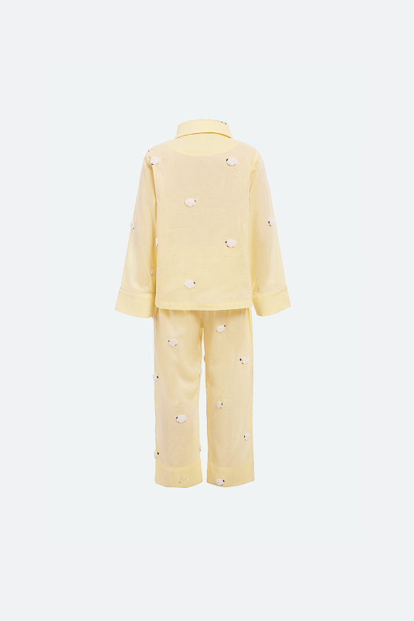 KIDS Sea NY Sheep Pajama Set - Yellow
