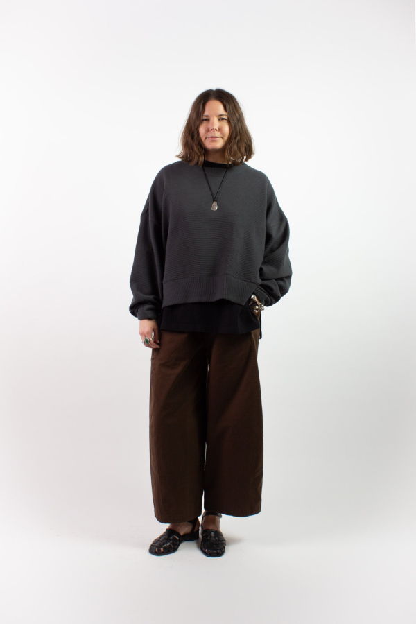 NA NIN Margot Rippled Cotton Sweatshirt