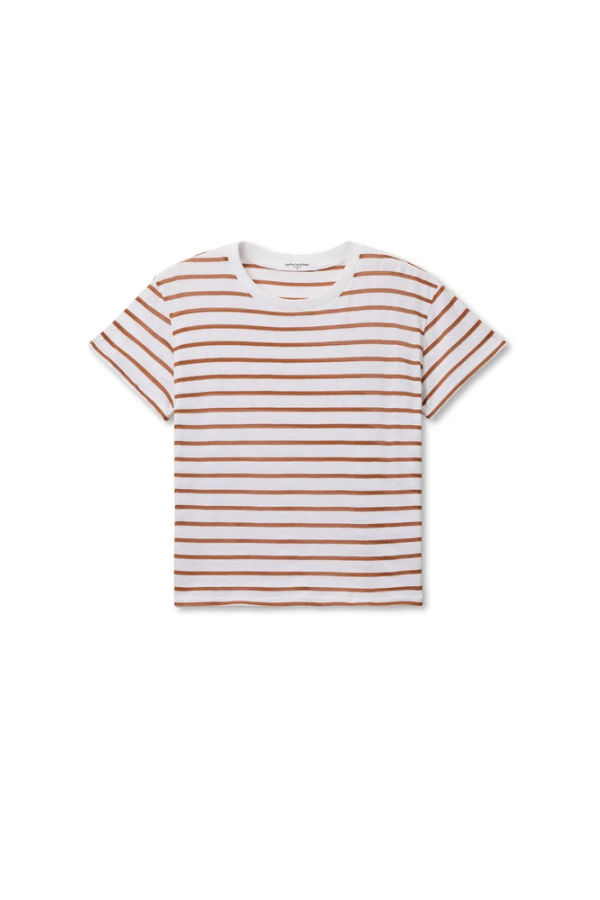 PERFECTWHITETEE Everett Jersey Stripe Boxy Crewneck Tee