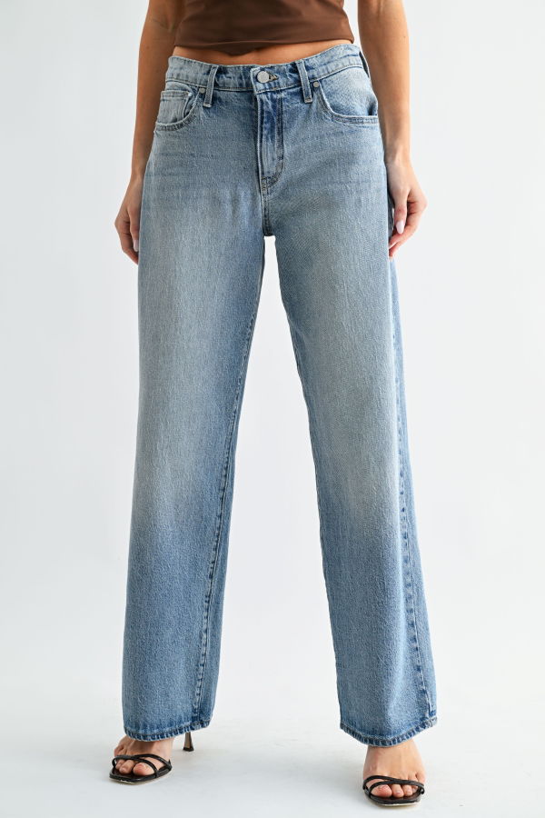 Just Black Denim The Lightweight Relaxed Straight Jeans - Light Denim