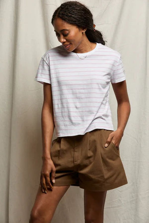 PERFECTWHITETEE Everett Striped Tee