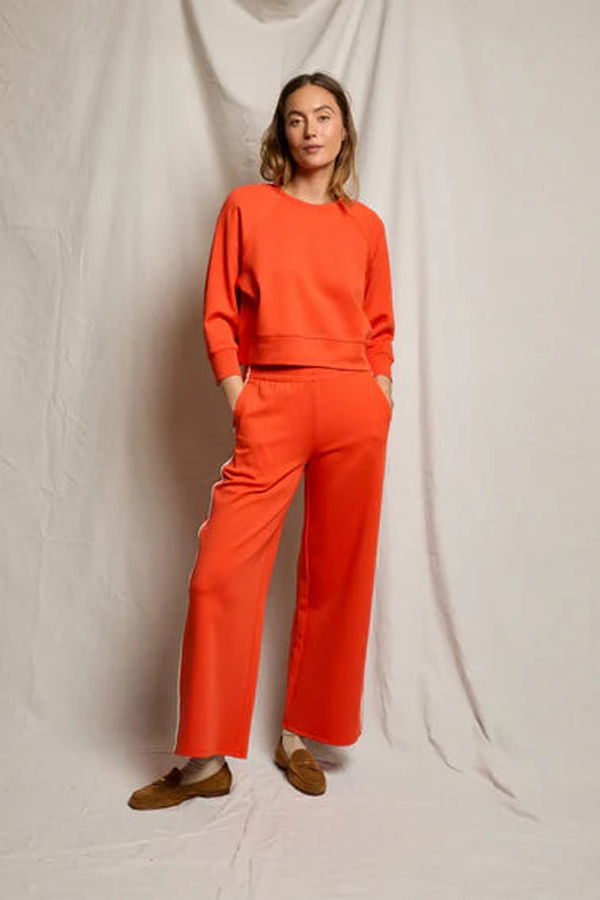 PERFECTWHITETEE Mikos Travel Wide Leg Stripe Pant