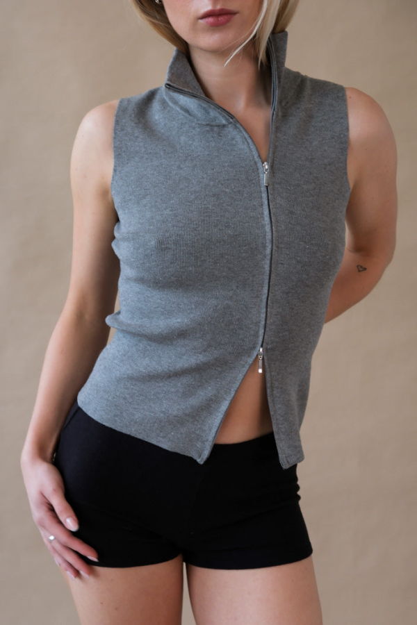 Geel BLAKE VEST - Heather Grey