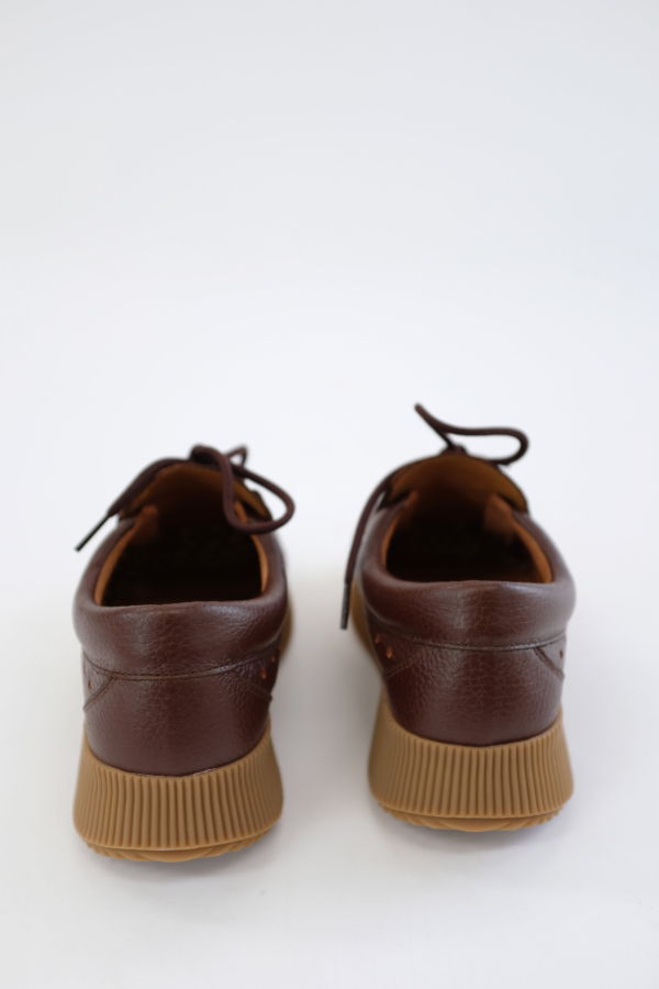 Beklina Pensionata Perforated Lace Up Sneaker - Castagna