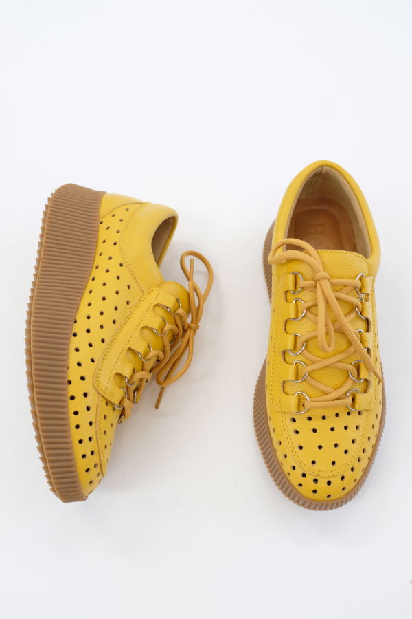 Beklina Pensionata Perforated Lace Up Sneaker