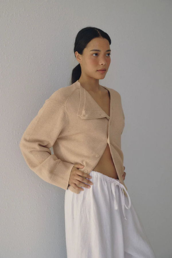 Bohème Asymmetric Knit Cardigan