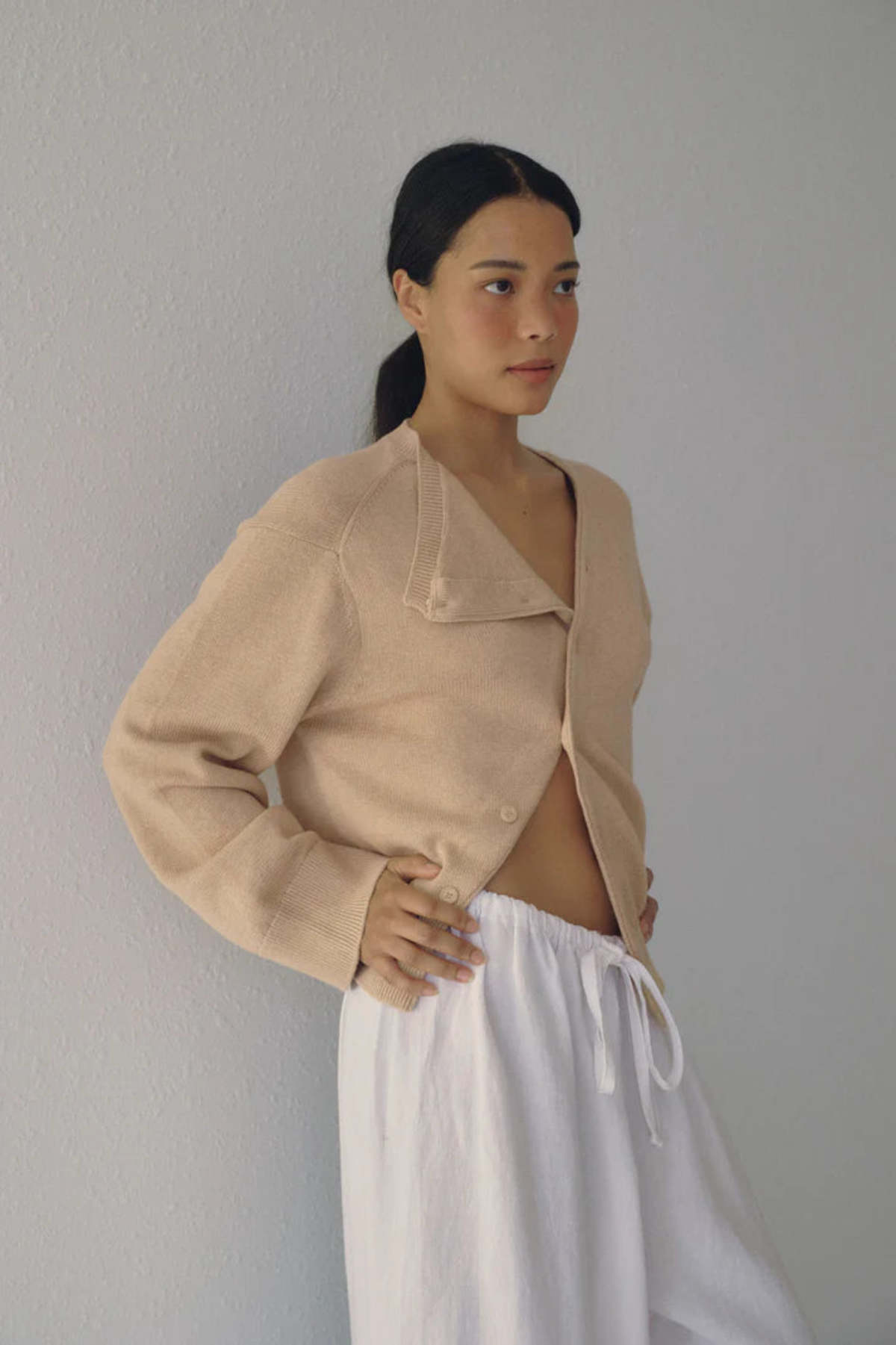 Bohème Asymmetric Knit Cardigan - Image 2 of 4