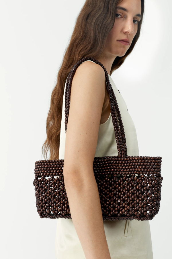 Cordera Wooden Beads Mini Bag