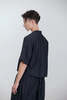 Black Crane Cropped Shirt - Thumbnail 3
