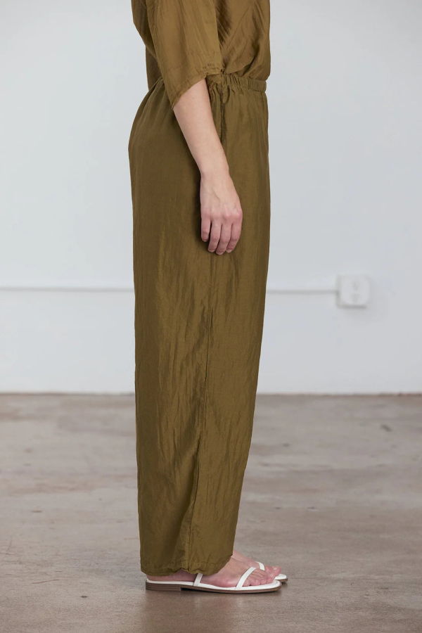 Black Crane Straight Pants