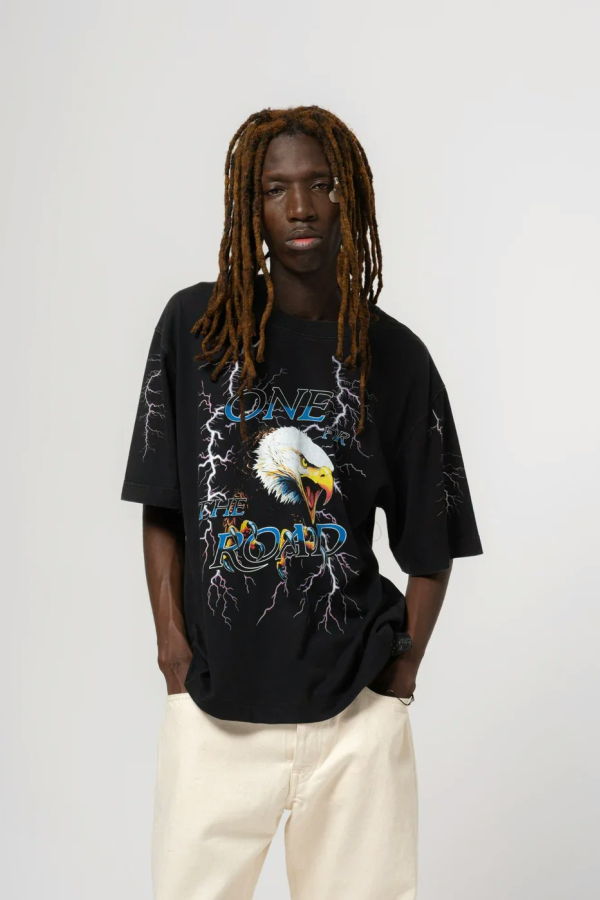 Eat Dust Eagle Tee Open End - Black