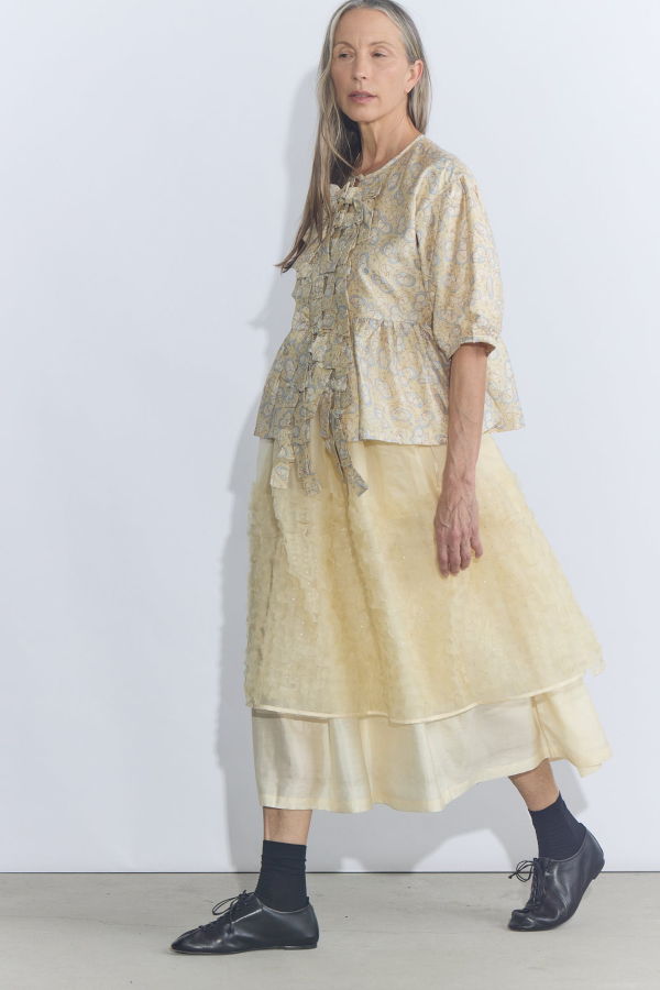 Bunon Embroidery Layer Skirt