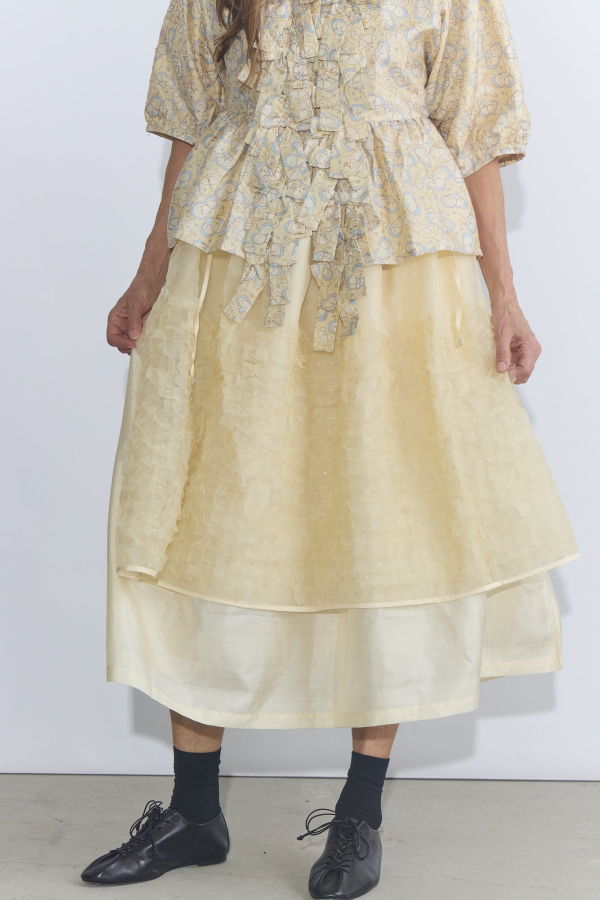 Bunon Embroidery Layer Skirt