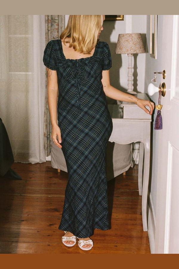 Harly Jae Romee Bias Dress - Nocturne Plaid