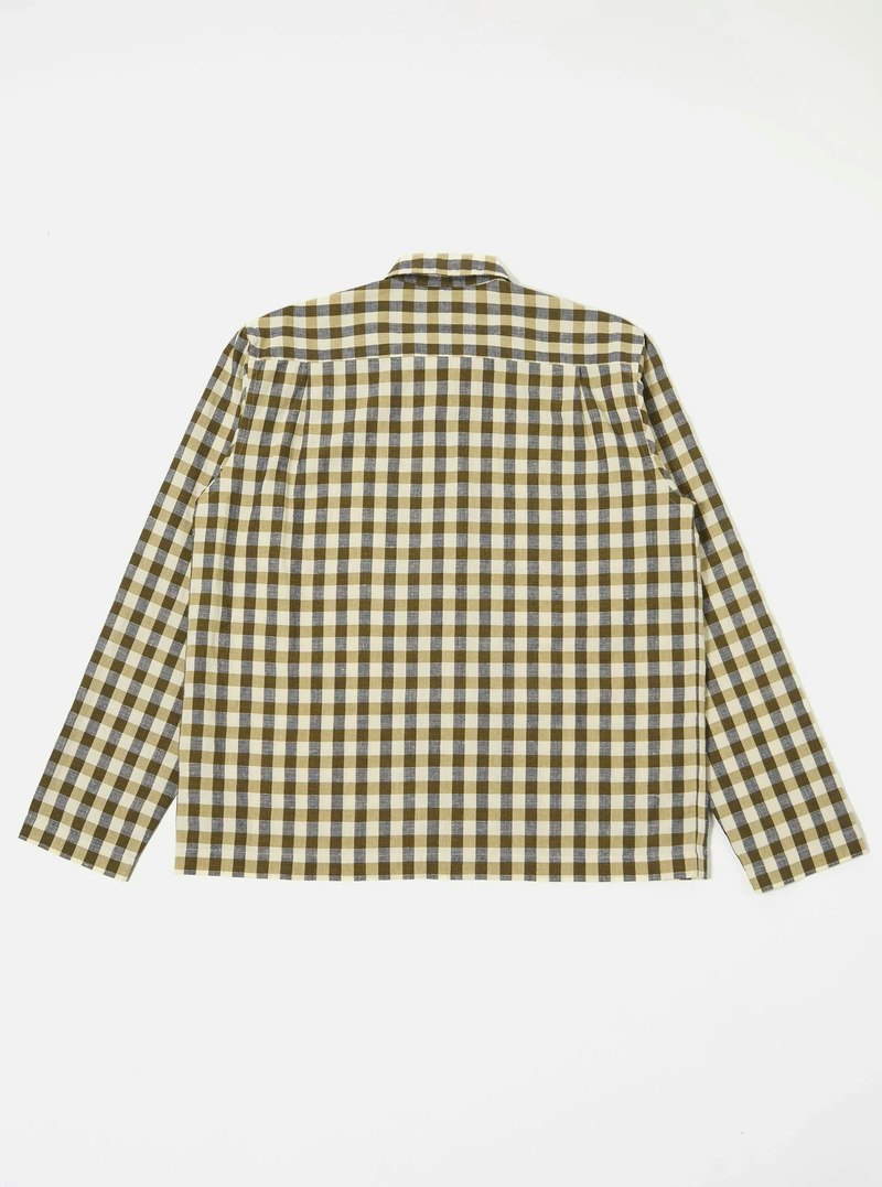 Universal Works Aberdeen Lincot Zip Shirt - Olive