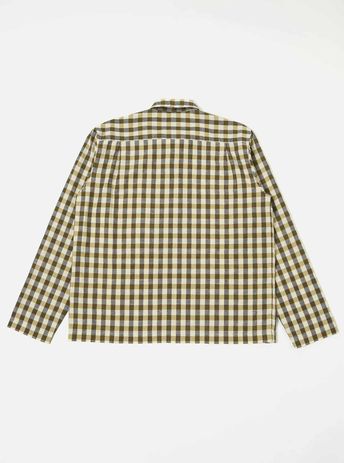 Universal Works Aberdeen Lincot Zip Shirt - Olive - Image 4 of 8