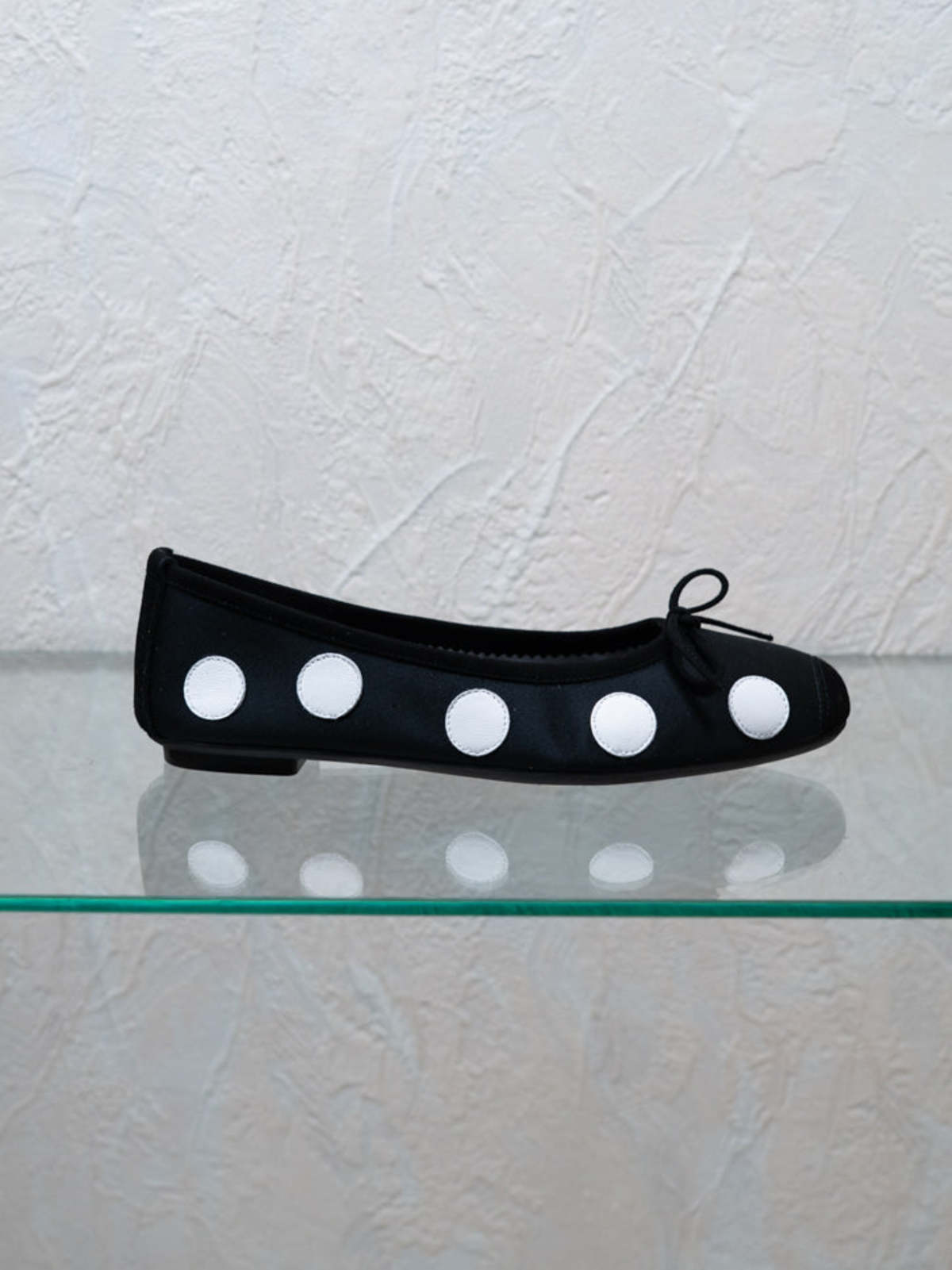 Hai x Reqins Harmony Ballerina Flats - Black/White Polka Dot - Image 1 of 3