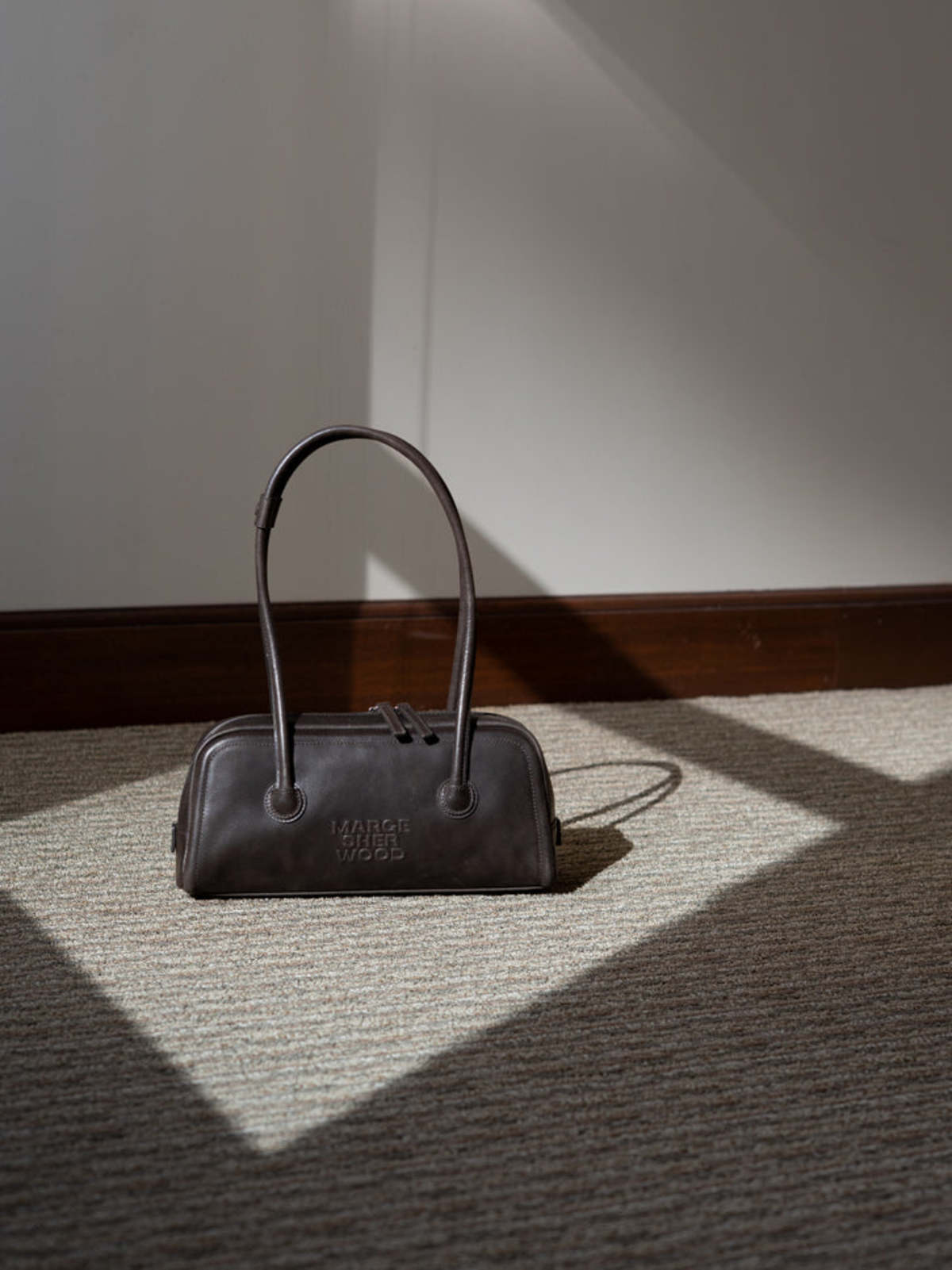 Marge Sherwood Veg Tan Leather Soft Boston EW Bag - Sepia Pull Up - Image 1 of 3