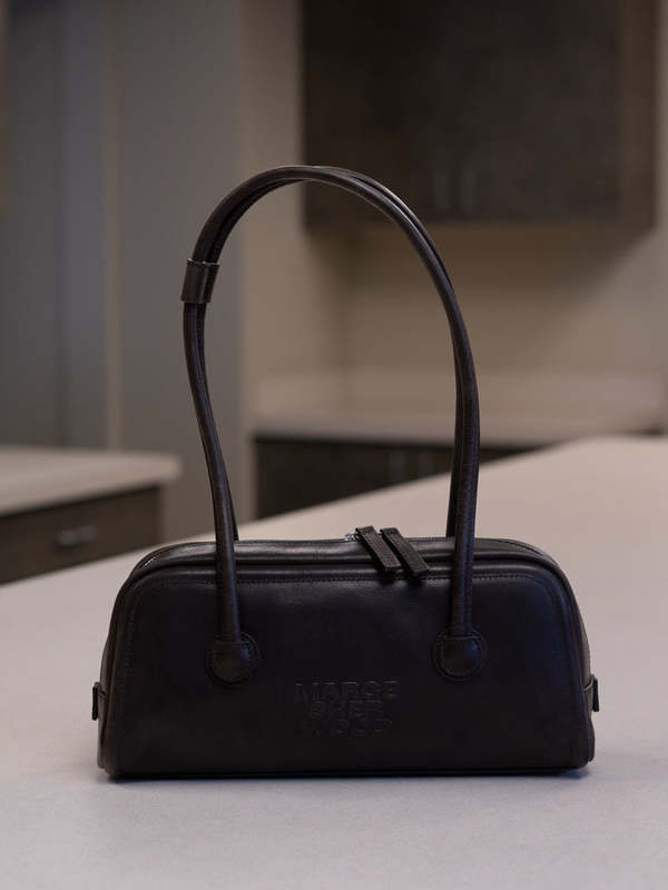 Marge Sherwood Veg Tan Leather Soft Boston EW Bag - Sepia Pull Up
