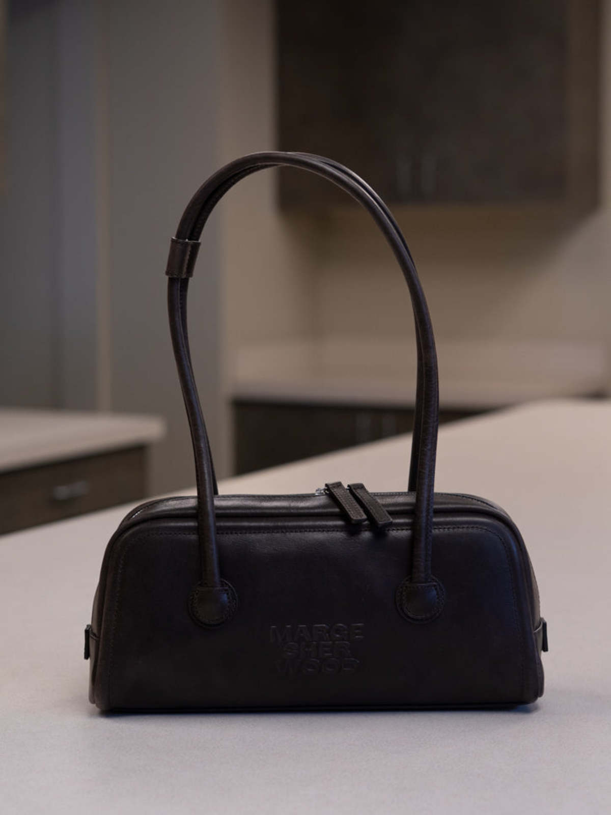 Marge Sherwood Veg Tan Leather Soft Boston EW Bag - Sepia Pull Up - Image 3 of 3