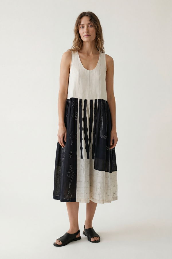 World of Crow Joan Dress - Black/White