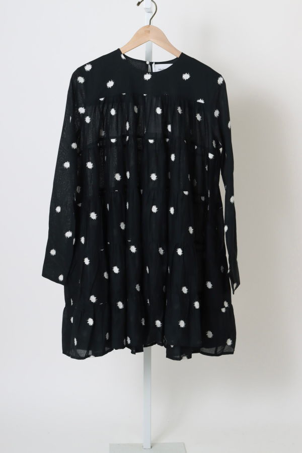 Merlette Soliman Dress Ikat Emb Dot