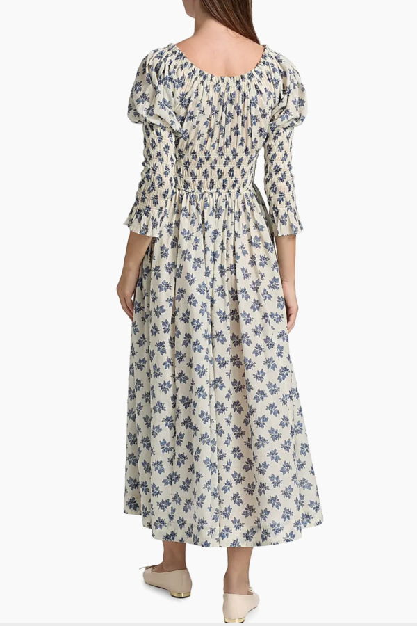 DÔEN Kaira Dress - Creme Pomegranate Bloom