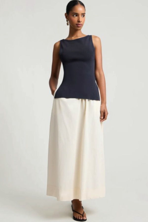 Onia Boatneck Mix Media Dress