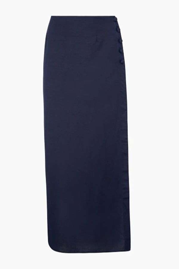 Onia High Slit Maxi Skirt - Navy